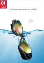Swimming Goggles with Earplugs Nose Clip - Image 2