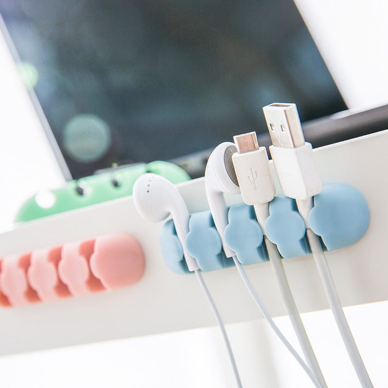 S5bd13920a2de4d8981f0b4ab45a260f5e.jpg 6pcs Desk Wire Organizer Clip Set Multicolor - Image 1