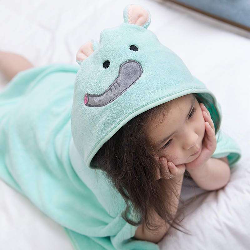S7b024d1cfa524c4f9e1e0f40320343d0f.jpg Microfiber Hooded Baby Bath Towels - Image 1