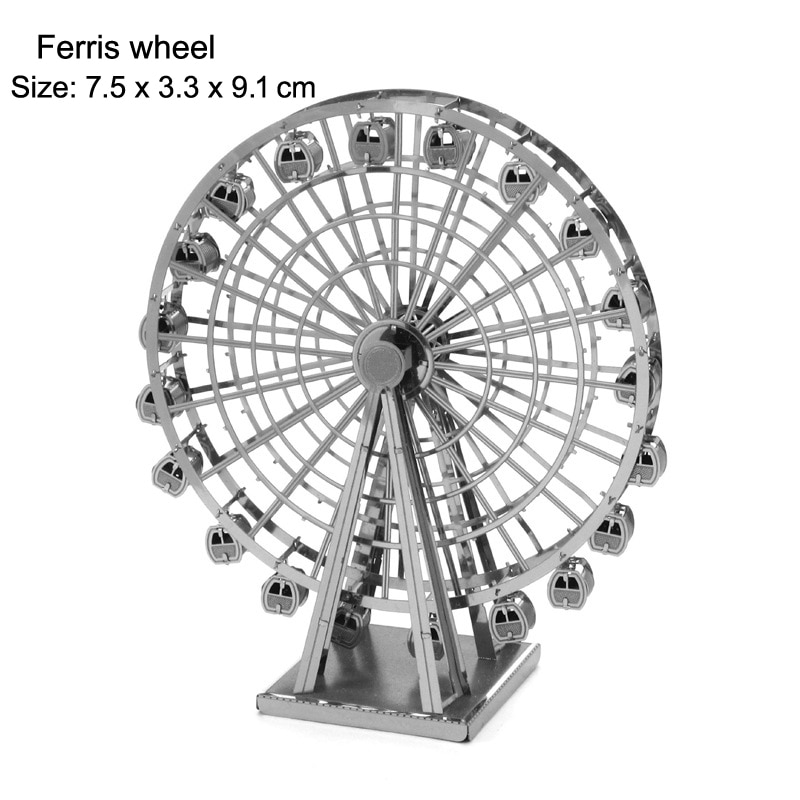 Sca13c9812f9042d2be7a8bd5cf794fbfM.jpg Farris Wheel 3D Metal Puzzle Gift Toys For Children - Image 1